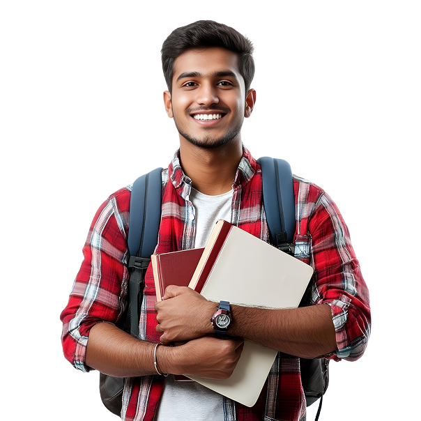 Student reviewing interface design screens